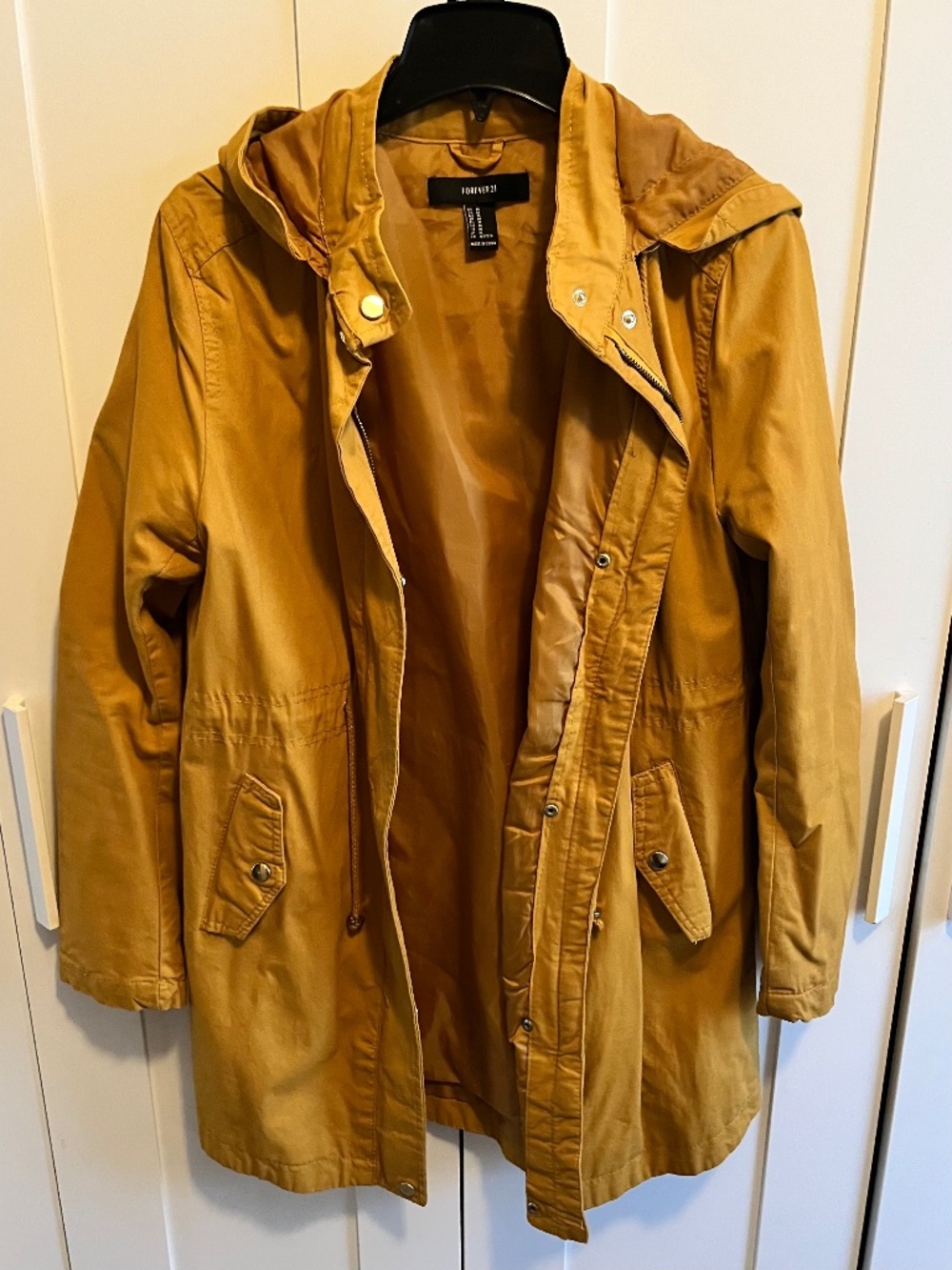 yellow cotton jacket, medium